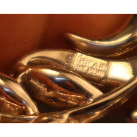 Vintage Trifari Pat Pend Rhinestone Cascading Bouquet Brooch Silver Pin - Picture 4 of 4